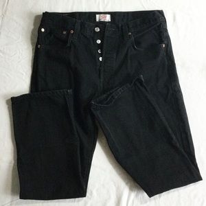Levi’s 501 button-fly black jeans